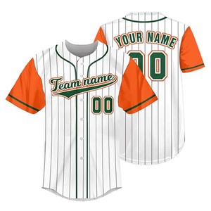 Camisetas de béisbol con logotipo bordado en blanco personalizado camiseta de béisbol de sublimación de poliéster para hombre - Product Image 2