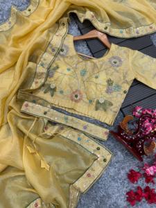Designer exclusivo Saree lindos grânulos Katdana e lantejoulas trabalho Saree para o desgaste do partido e do casamento da Índia