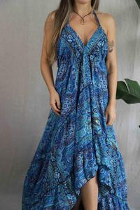 Vestido Maxi con estampado bohemio, vestidos de playa, vestido maxi de fiesta para mujer, verano, Sexy, elegante, de alta calidad, elegante, para fiesta en la playa - Product Image 4