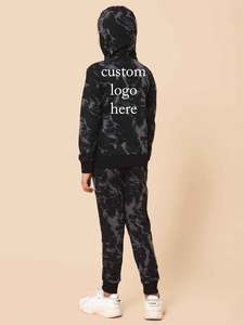 Sudadera con capucha y logotipo personalizado para bebé, pantalones con puños acanalados y pantalones, chándal para niños en edad adolescente - Product Image 4