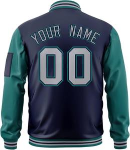 Mode Varsity Jacket Personnalisé Broderie Équipe Logo Nom Numéro Contraste Couleurs Collège Letterman Veste Dropshipping - Product Image 5