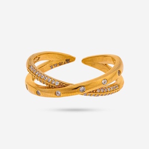 แหวนเงิน 92.5 ประดับเพชรทรงเรขาคณิต รุ่น 188312 - Product Image 3