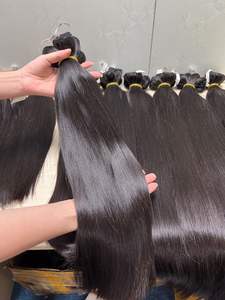 Extensión de cabello humano virgen, cabello vietnamita sin procesar, pelo sedoso liso de hueso súper Doble - Product Image 4