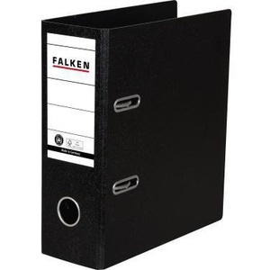 Falken 80mm DIN A5 Binder Black Hardboard <b>File</b> Folder Premium Office Supply - Product Image 1