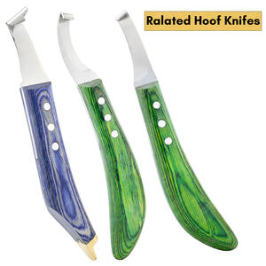 Vente chaude couteau à boucle de maréchal-ferrant pour chevaux lame en acier robuste coupe du sabot nettoyage couteau à manche en bois dur poli antidérapant - Product Image 6