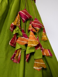 Conjunto de Lehenga de algodón puro exclusivo de diseñador para mujer, ropa de fiesta festiva y de boda, Top corto y falda de dos piezas estampados para trabajo de lámina - Product Image 5