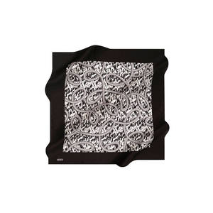 Luxury Digital Printed Satin Scarf Black and White Designer Pattern Spring Summer Square - Product Image 1