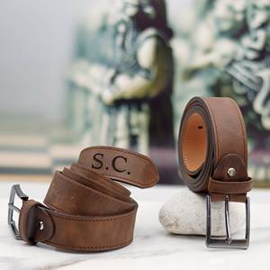 Cinturones de Cuero de Lujo con Corte Láser y Hebilla de Aleación, Logotipo y Color Personalizados para Hombre - Regalo Especial - Product Image 4