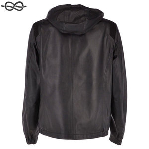 Venta caliente de los hombres de pie de cuello de cuero con capucha chaqueta de bombardero elegante resistente High Street Urban Adventures moda Tops - Product Image 5