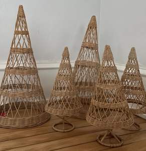 HIGH QUALITY NATURAL RATTAN <b>ORNAMENT</b> CHRISTMAS TREE DECORATION WHOLESALE FROM VIETNAM - Product Image 3