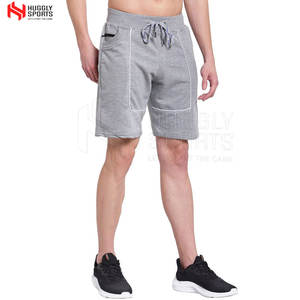 Venta caliente 100% algodón sólido Casual transpirable peso ligero pantalones cortos de los hombres ajuste suelto superventas - Product Image 2