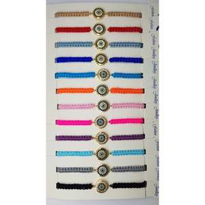Pulseras de macromos de colores surtidos Pedido mínimo 12 piezas Pulseras de macromos con dijes de moda - Product Image 2