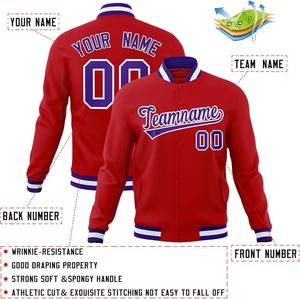 Veste universitaire OEM ODM avec patchs de broderie de lettres en chenille de haute qualité College Baseball Teamwear Letterman Jacket Supply - Product Image 6