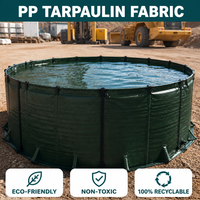 Rouleau de bâche en tissu PP non toxique, imperméable, haute résistance, recyclable pour le stockage d'eau, la couverture de piscine, l'irrigation