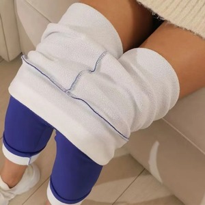 Leggings thermiques d'hiver pour femmes de qualité supérieure, pantalon en polaire chaud avec taille haute, matière polyester, leggings épais, logo sur la taille - Product Image 3