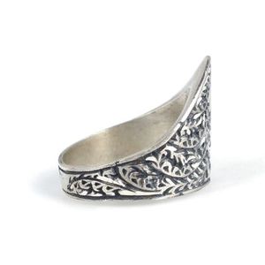 Bague pour homme en argent sterling 925, artisanale, plaquée or 18 carats et gravée, taille unique, marque privée sous licence, cadeau - Product Image 5