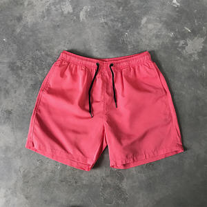Shorts de plage pour hommes en toile solide de haute qualité, écologiques, taille mi-haute, été 2024, décontractés et amples - Product Image 5