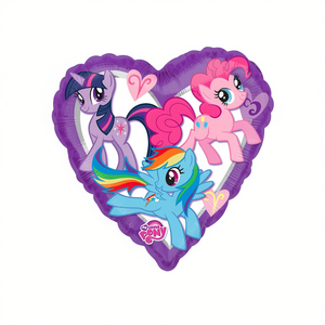 Ballons de fête My Little Pony en forme de cœur en aluminium 43 cm, lot de 2 - Product Image 2