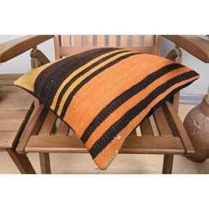 หมอนอิงลายสก็อตสีส้มอ่อนขนาด18X18นิ้วลายทอสไตล์วินเทจไม่ลื่นเป็นมิตรกับสิ่งแวดล้อมถอดออกและซักได้ - Product Image 4