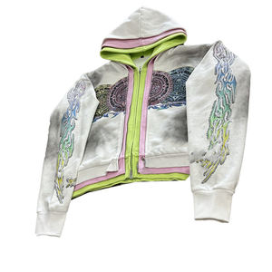 Nouveau haut de gamme en gros personnalisé poids lourd lavage à l'acide Triple capuche Zip Street Layer Hoodie hommes Triple fermeture éclair à capuche - Product Image 1