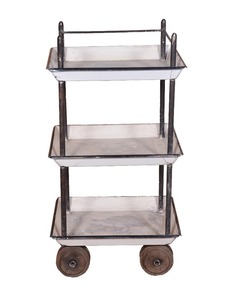 Alec Plateau à roulettes moderne en fer Grande capacité Mobilier de maison pour le salon, la salle à manger, la chambre à coucher Appartement durable Supermarché - Product Image 2