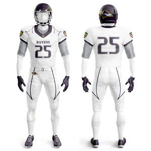 Ensembles d'uniformes de football américain personnalisés directs d'usine maillots et pantalons extensibles confortables sublimés pour les matchs d'entraînement - Product Image 2