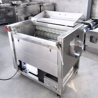 Automatische multifunctionele aardappel-, wortel- en gemberwas- en schilmachine voor groenten & fruit