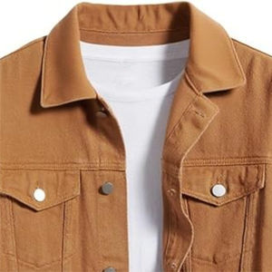 แจ็กเก็ตยีนส์วินเทจของผู้ชายเสื้อโค้ทแฟชั่นผ้าคอตตอน100% มาใหม่ล่าสุดสีสันสดใสสำหรับฤดูร้อน - Product Image 3