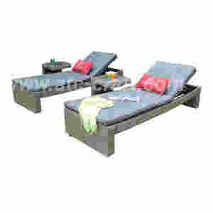 Luxury Modern Outdoor Furniture Set Synthetic PE PVC Rattan Wicker for Pool Beach Sunloungers Hotels Resorts - Product Image 1