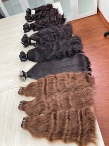 Cheveux humains vietnamiens colorés ondulés super double cheveux de luxe un donateur - Product Image 6