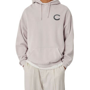 Sweat à capuche vintage personnalisé pour hommes, délavé à l'acide, nouveau design, surdimensionné, coton, sérigraphie, mode 3D, veste avec logo brodé ODM - Product Image 1