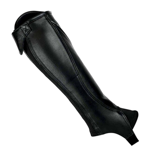 Wholesale Genuine Leather Half Chaps Full Soft Cow Leather Horse Riding Chaps Body Protector Equipment for Unisex by Power Hint