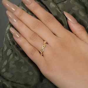 Nueva llegada IGI certificado VVS laboratorio cultivado diamante chapado en oro 925 Plata infinito anillo de bodas banda para mujer joyería mayorista - Product Image 1