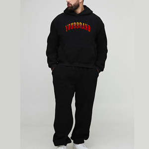 Heavyweight 100% polyester sherpa fleece <b>mens</b> tracksuit Premium Quality Custom printed logo oversized Pullover <b>mens</b> <b>2</b> <b>piece</b> <b>set</b> - Product Image 1