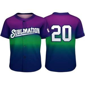 USA taille vierge Baseball uniforme sweat avec sublimation thermique imprimé maille respirant hommes broderie personnalisé Baseball Jersey - Product Image 6