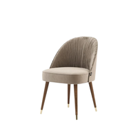 Mobilier Chaise de salle à manger rembourrée en bois luxueux pour hôtel