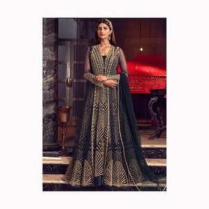 Derniers vêtements pakistanais brodés robe indienne blanche kameez Hot Collection party Wear Shalwar Kameez - Product Image 5