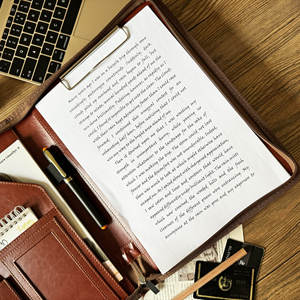 Customizable <b>A4</b> Zippered <b>Leather</b> Padfolio Briefcase LPF-0426 Portfolio <b>Folder</b> with Diverse Designs Genuine <b>Leather</b> Material - Product Image 6