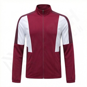 Ensemble de survêtement pour homme, style sportif moderne, fermeture éclair sur le devant, motif parfait pour les séances d'entraînement, tenue décontractée pour l'extérieur, vêtements de sport pour la salle de sport et le fitness - Product Image 1