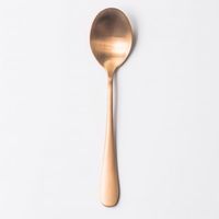 Set Sendok Teh Mewah Logo Kustom Bahan Stainless Steel Emas Mini Gagang Panjang Sendok Pengaduk Kopi/Dessert Logam Poles Cermin Hadiah