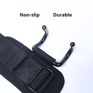 Sangles de musculation respirantes avec crochets auxiliaires pour haltères et barres, support de poignet pour la musculation - Product Image 3