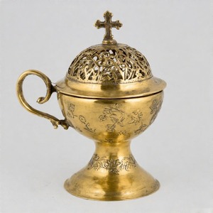 กระถางธูปทองเหลืองแบบแขวนสำหรับพิธีกรรมในโบสถ์และการบูชาอันศักดิ์สิทธิ์ - Product Image 4