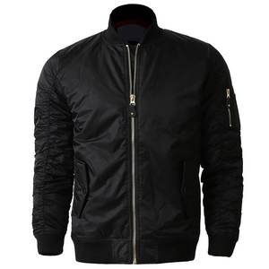 Men's Customize Black Bomber Jacket Softshell Waterproof Nylon Bomber Jacket Outdoor <b>Camping</b> Bomber Soft Jacket for Men - Product Image 1