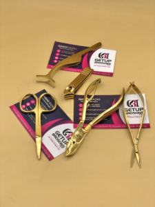 Tijeras profesionales de corte de pelo liso de plasma dorado para hombre y mujer, para salón de barbería - Product Image 4