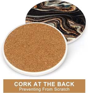 Ensemble de 4 sous-verres en bois de résine, polis, de formes variées, design moderne, écologiques, personnalisables, pour bar, cuisine, maison, fête de déménagement, anniversaire - Product Image 4