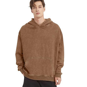 Sudadera con capucha de lavado ácido personalizada a granel para hombres, ropa de calle de gran tamaño, sudaderas con capucha Vintage, fabricante de ropa al por mayor de fábrica - Product Image 2