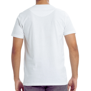 Camiseta Clásica Blanca de Algodón 100% Tejido para Hombre, Manga Corta, Cómoda y Elegante para Uso Diario - Product Image 3