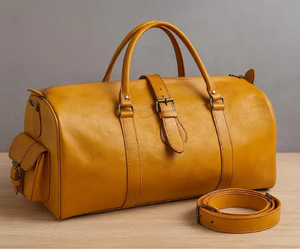 Sac de voyage en cuir marocain fait main - Product Image 1