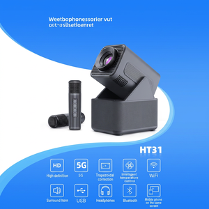 Projecteur LCD portable Android Smartbarry HT31 720P de qualité supérieure pour cinéma maison avec microphones et haut-parleur KTV - Product Image 2