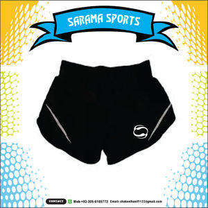 Pantalones cortos de softball de microfibra cómodos para mujer, pantalones cortos de cintura elástica, tela de sarga micro elástica ligera personalizada, - Product Image 6